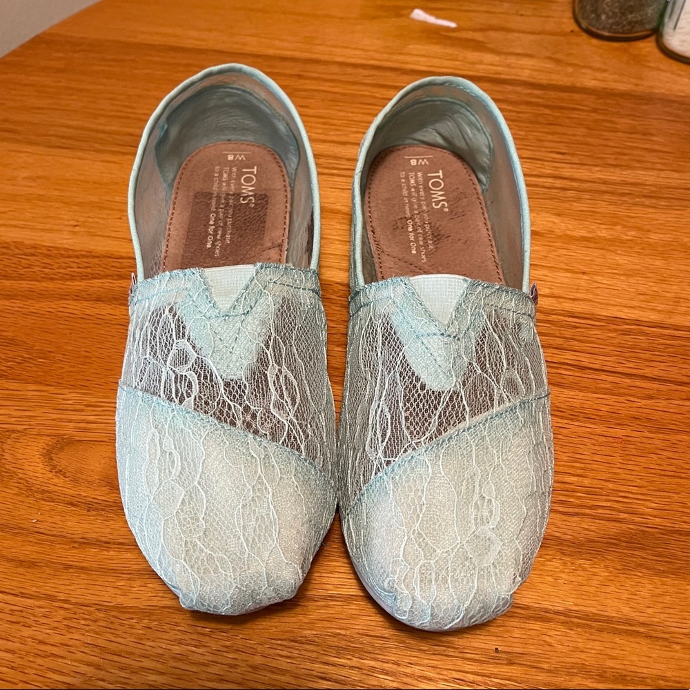 Toms Teal Lace